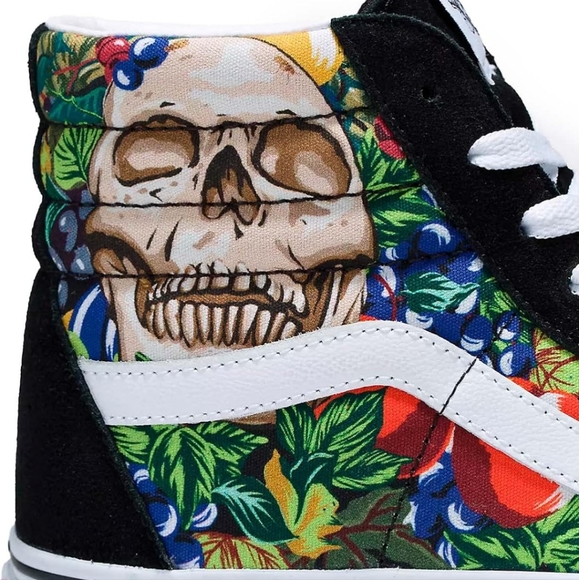 VANS Sk8-Hi High Fruit Skull sneakers women's 5.5/ men's 4 - Picture 3 of 12
